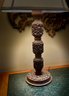PAKISTAN - MCM Elaborately Carved Hand Carved Wooden Lamp - MCM