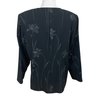 Pretty Black Jacket With Painted Flowers