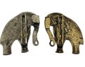 Vintage Interlocking Metal Elephant Belt Buckle