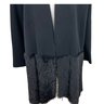 Alfani Petite Long Black Sweater With Faux Fur Bottom Size L