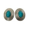 C. Stein Silver Clip Earring With Turquoise