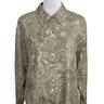 Kate Hill Casual Silk Paisley Button-front Shirt Size XL