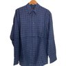 Canali Sportswear Mens Blue Linen Dress Shirt Made In Italy Size M