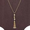 Lia Sophia Vintage Goldtone Necklace With Tassel & Faux Pearls