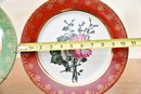 Pair Of Hand Painted Floral Display Plates