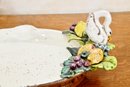 Mid 20th Century Porcelain Abigails Italy Swan & Fruit Bowl