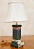 Hand Painted Wooden Column Table Lamp