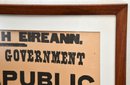 Irish Republic Government Poster Framed