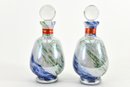 Murano Glass Decanters With Stoppers