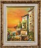 Tuscany Villa Sunset Oil On Canvas Signed Rossini