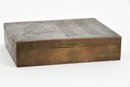 Brass Covered Box With Bird And Asian Writing