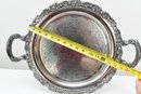 Silver Plate Oneida Round Tray With Handles