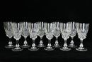 10 Exquisite Cristal D'Arques Stemmed  Water Goblets