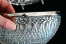Silver Rim Crystal Bowl With Under Plate
