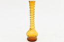Mid Century Yellow Swirl Vase