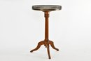 Petite Marble Top Table With Filagree Edge