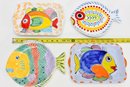 Assortment Of Hand Painted Fish Trays