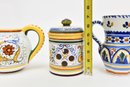 Hand Painted Teapot, Jar & Pitcher