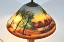 Tropical Sunset Stained Glass Lamp In The Style Of Handel