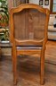 French Mahogany Dining Table With 6 Cane Back Chairs
