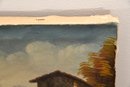 Lake House Canvas Painting Signed