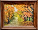 Autumn Trail Framed Canvas Painting