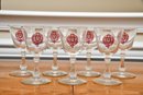 Vintage Fordham University Wine Glasses