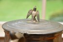 Pewter Ice Bucket Pitcher With Eagle Finial