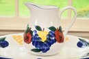 Dansk Hand Painted Pitcher And Platter