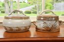 Two Lidded Stoneware Pots