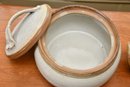 Two Lidded Stoneware Pots