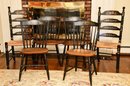 Hitchcock Stencil Painted Dining Chairs Set Of 5