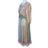 Diane Freis Rainbow Striped Georgette Vintage Dress New With Tags Retail $395