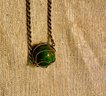 Handmade Silver Necklace With Jade Ball Pendent