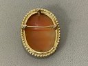 Cameo Brooch / Pendant With 14K
