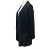 Alfani Petite Long Black Sweater With Faux Fur Bottom Size L