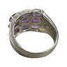 Sterling Silver Ring With Amethyst Stones