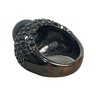 Marcasite Ring With Faux Black Pearl