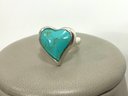 Sterling Silver Turquoise Heart Ring
