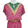 Diane Freis 1970s Gorgette Pink Dress