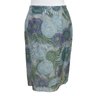 Silk Skirt With Purple, Blue & Green Flowers