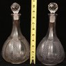 Matching Etched Glass Decanters