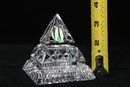 Waterford Crystal Pyramid Paperweight With Box