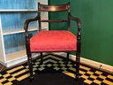 Mahogany Armchair With Red Seat