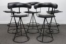 Leather Bar Stools By Augusto Bozzi  For Saporiti