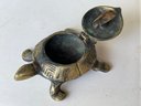 Lidded Brass Turtle Figurine
