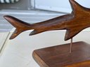 Carved Wooden Shark Sculpture
