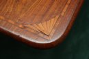 Banded Mahogany Drop Leaf Console Table