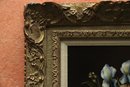 Framed Floral Painting Signed By Piet Von Delft