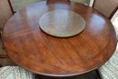 Country English Split Pedestal Table By Bausman And Co. With 5 David Frances  Chairs